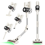 Aspirador de Pó Sem Fio Portátil LILIN i7 3 em 1, 30 kPa Sucção Potente, Motor BLDC Brushless, Luz LED,Tubo Flexível, Escova Elétrica Antiácaro, HEPA H13,Ideal para Piso, Tapete, Cama, Sofá, Carro e Pelos de Pet, 55min